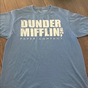 Ripple Junction the office Blue White Dunder Mifflin, INC PaperCompany Tee::EUC